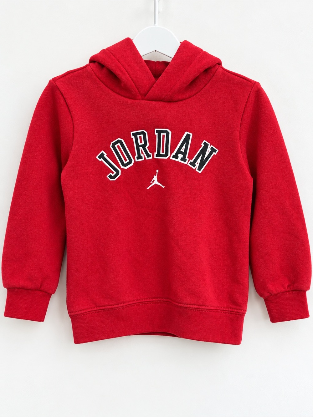 Jordan Red Kids Pullover Hoodie with Logo
